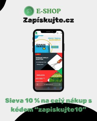 💥 Sleva 10 % na celý nákup! 💥 Připrav trávník na sezónu 🌱⚡ Použij slevový kód ZAPISKUJTO10 a získej 10% slevu na celý...
