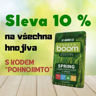 Se slevovým kódem "pohnojimto" máš 10% slevu na veškerá hnojiva v nabídce + při nákupu nad 3000 Kč je doprava zdarma! 🚚💨